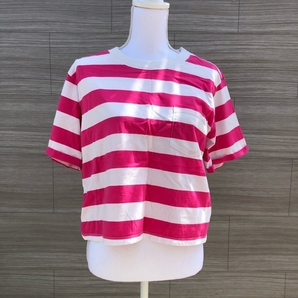 BP oversized striped Boxy Tee Size M